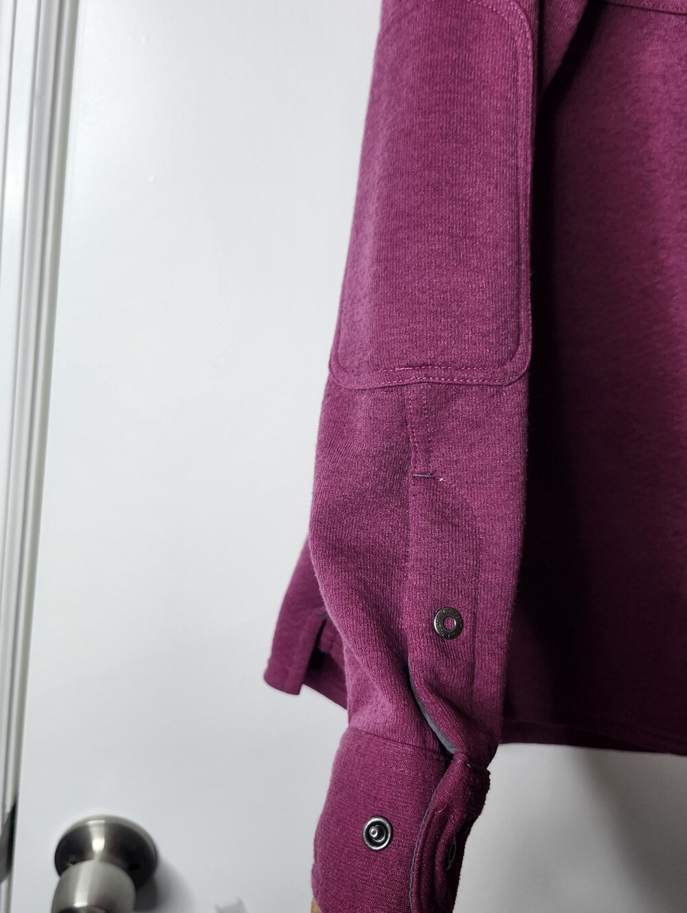 LL Bean Polartec Womens Large Jacket Snap Front Pockets Outdoor Layer Fall Warm - Picture 9 of 13